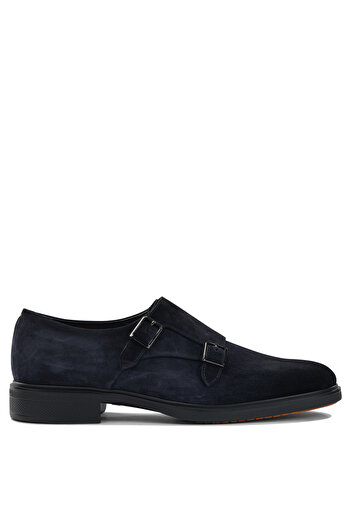 Santoni Mocasini cu cataramă dublă din piele întoarsă