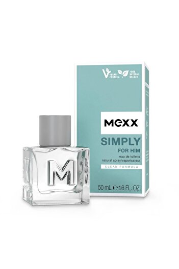 MEXX Simply For Him Men's Cologne, Vegan Formula, 50 ml
