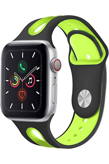 Promate Silicone Watch Strap, Sporty Dual Toned Soft Rubber Sweat Resistant Replacement Apple Watch