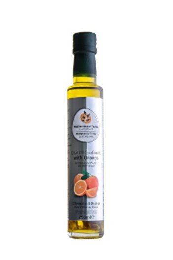 Mediterranean Tastes Orange Infused Olive Oil, 0.25L, Premium, Cold Pressed, Acidity <0.8%