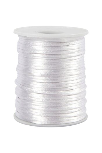 Creativ Deco Plus White satin cord 2mm, 91m roll