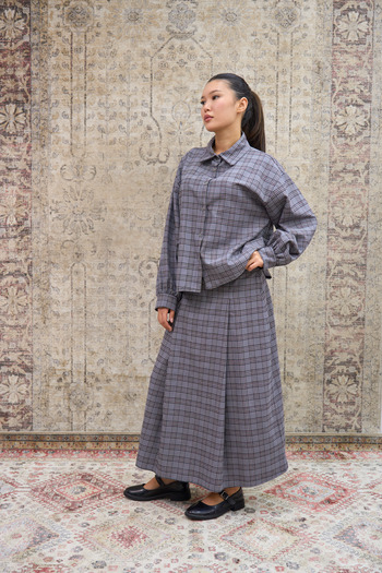KÜÇÜĞÜM BUTİK Gray Black Striped Shirt