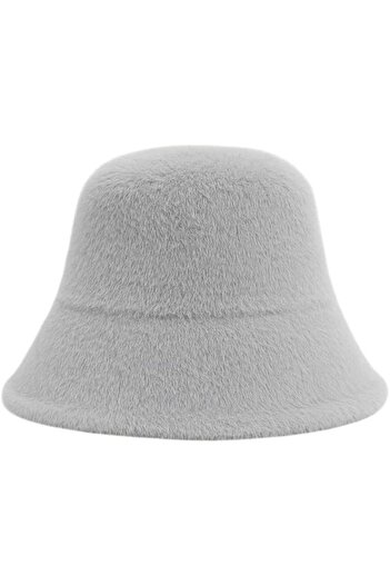 Trenderrs Women's Soft Plush Adjustable Drawstring Bucket Hat Set of 2