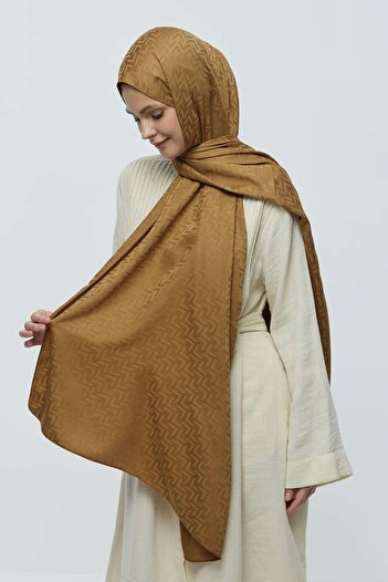 Modakaşmir Σάλι με μοτίβο λαβύρινθου σειράς Silky Jacquard