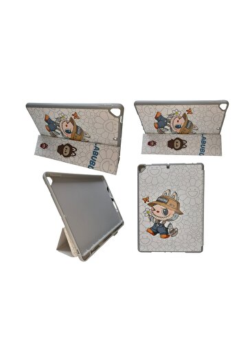 LABUBU -Style 3D Cartoon Print Folio Case Compatible with iPad 10.2/10.5 Inch