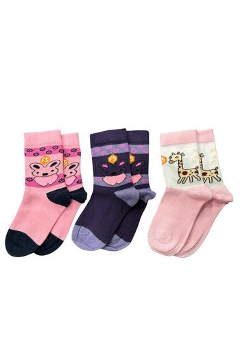 Bijutek Girl's Colorful Patterned Casual Cotton Seamless Socks