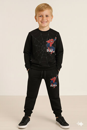 LİTTLE TORTOİSE Boys' Winter Sweatshirt Tracksuit Set