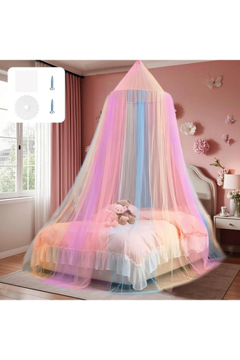 OEM Multicolored canopy for girls' bedroom or playroom 27x27x107 inches