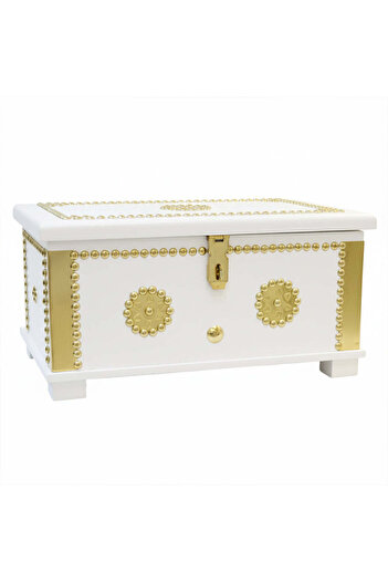 genric Luxury handmade wooden box decorated with brass nails