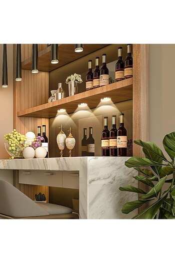 Lightome Set of 4 LED Spotlights, Adhesive Mount, Plug-in Power, 2.5W - CN