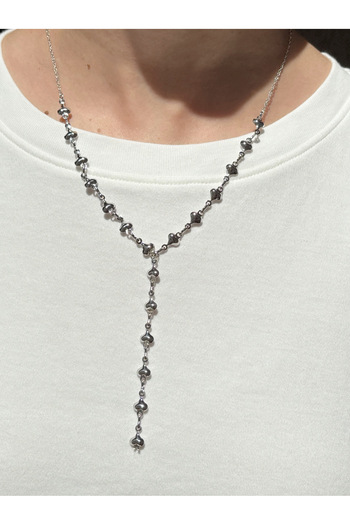 Eylülün Takısı Women's Silver Color Heart Model Y Necklace