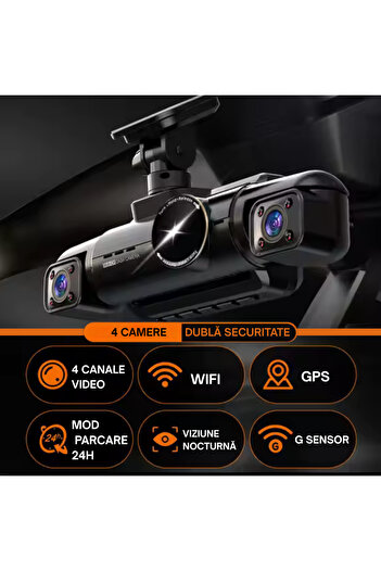 OEM Car DVR 4CH 3K+1080P WiFi 5GHz GPS Night Vision IR LEDs G-Sensor Voice Control 3.16