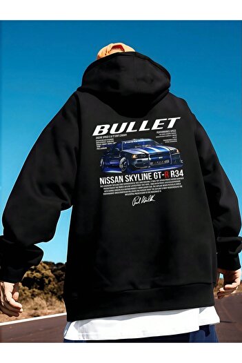 Josette Paul Walker Skyline Fan Art Printed Hooded Oversize Sweatshirt