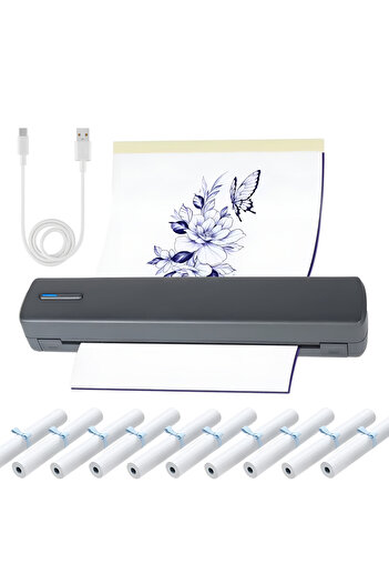OEM C80 portable thermal printer, print speed, 2600 mAh battery, USB + Bluetooth, black