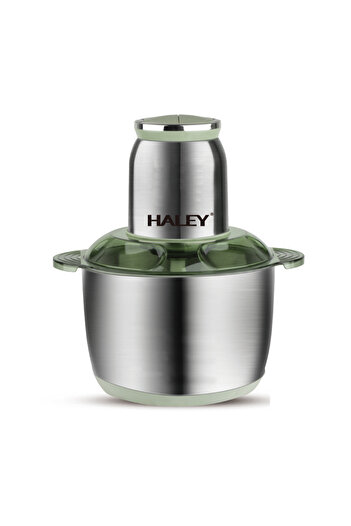 HALEY Electric Chopper 1000W, 4 Stainless Steel Blades, 5L Stainless Steel Bowl, 2 Speeds, 2 Interch