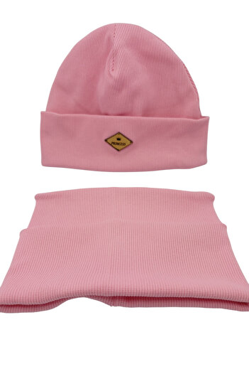 Mustran Baby Kids Beanie Neck Collar Set Ribbed Cotton Winter Soft Boys Girls Gift