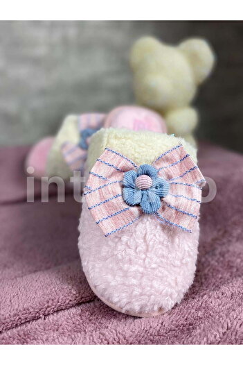 Intisimo Slippers, Furry, Flower, Pink - 41