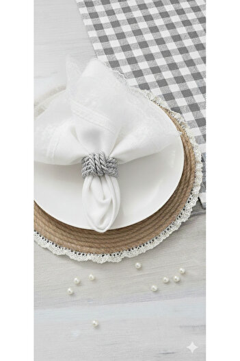 DİGGO Gray Cord Napkin Ring (6 Pieces)