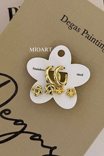 MioArt Women's Set of 6 Earrings