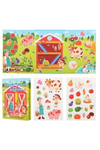 Picodino Educational Book with Reusable Stickers, 30 Pieces - Life on the Farm