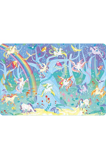 Usborne Publishing Set puzzle si carte - Book And Jigsaw Unicorns, Usborne