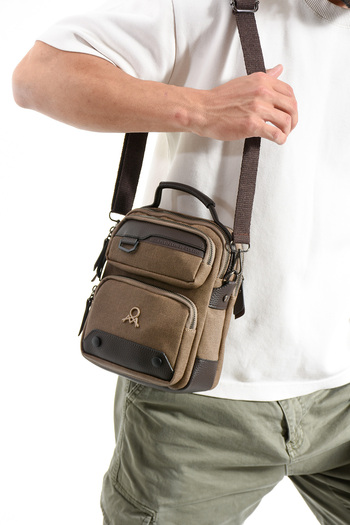 çantamgelsin Canvas Series Multi-Compartment Crossbody/Handheld Men's Bag