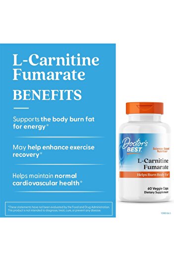 Doctor's Best Doctors BEST L-Carnitine Fumarate, , Vegan 60 Caps