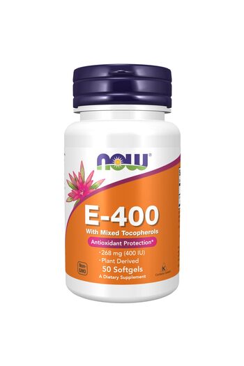 Now Foods Supplements, Vitamin E-400 IU Mixed Tocopherols, Antioxidant Protection*, 50 Softgels