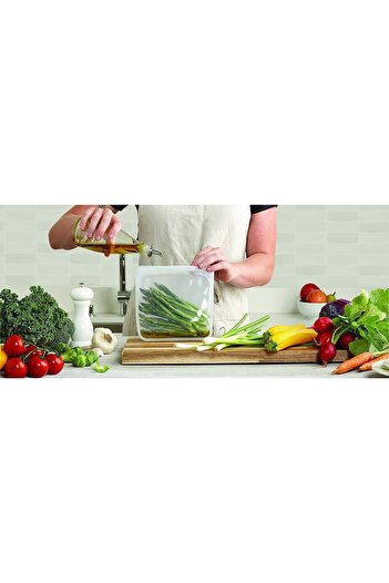 Stasher Platinum Silicone Food Storage Bags, Lime (12 Oz) | Reusable, Leakproof, Dishwasher-Safe