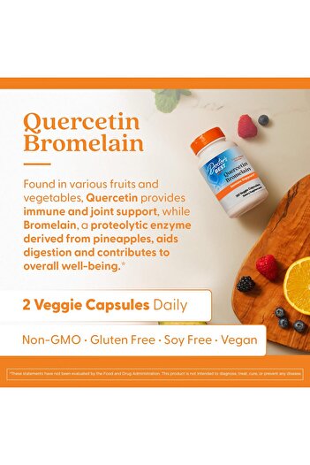 Doctor's Best Quercetin Bromelain Capsules - Immunity, Heart & Joint Support - 180 Vegan Capsules