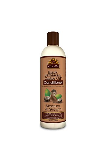 Okay Black Jamaican Castor Oil Conditioner with Argan & Shea Butter for Damaged Hair - 12 fl oz