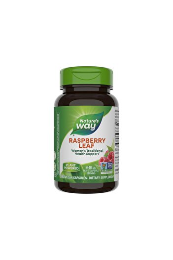 Nature's Way Raspberry Leaf, Women's Health Support, 640 mg, 100 Vegan Capsules
