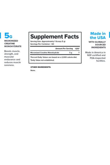 LEGION Micronized Creatine Monohydrate Powder for Muscle Gain & Recovery (60 Servings, Unflavored)