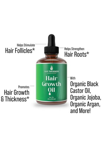 Hair Thickness Maximizer Vegan Hair Thickening Serum with Peppermint & Castor Oil for Dry, Weak Hair - 2oz