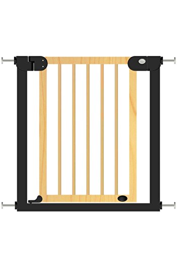 BabySafe Wooden Safety Luxury Extra Tall And Wide Gate - Natural Wood