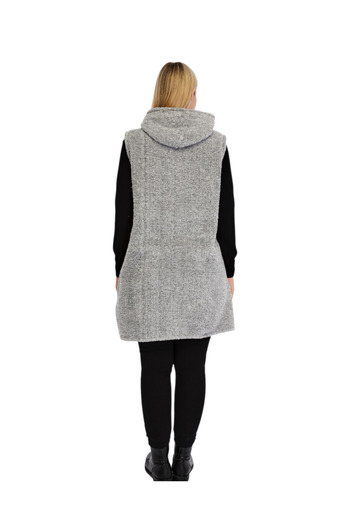 rotop Cocolino vest, long, hooded model with pockets