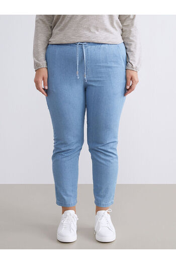 LC Waikiki Indigo Waist Elastic Carrot Fit Women's Jean Trousers