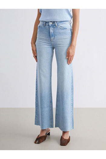 LC Waikiki Blue Wideleg Women's Jean Trousers