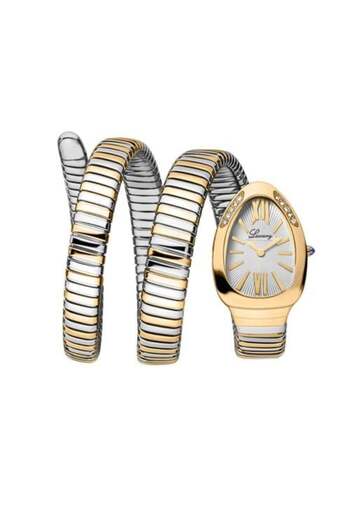 Luxure Women's Double Loop Watch in Gold and Silver Color