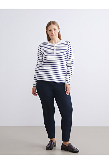 LC Waikiki Carrot Cut Women's Trousers with Elastic Waist