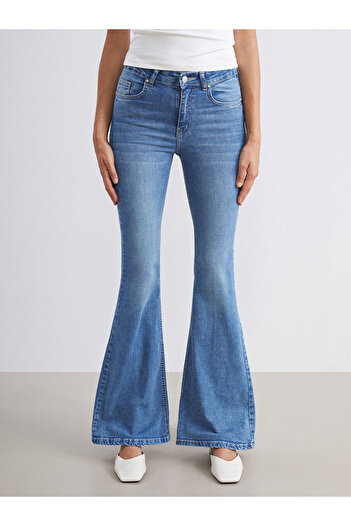 LC Waikiki Blue Flare Women's Jean Pants