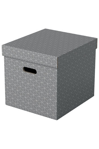 Esselte Set of 3 cardboard filing boxes 360 x 320 x 310 mm grey Home Recycled