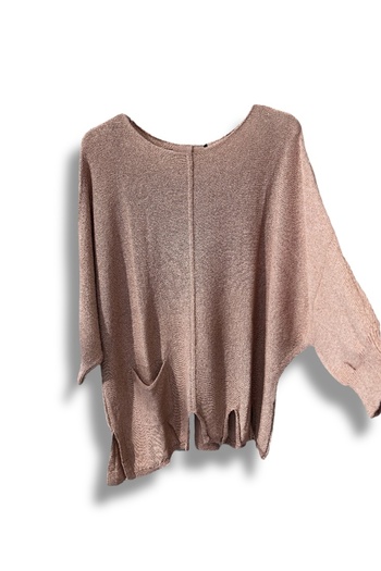 SUMEF Γυναικεία μπλούζα πλεκτό μερσεριζέ oversize |   Casual τουνίκ |   Συμβατό με μέγεθος 38-52
