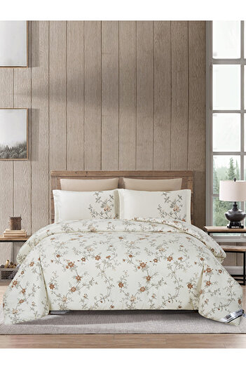 Donetella 6-Piece Comforter Set - King Size 260x240cm, Printed, All Season, Microfiber, 350 GSM Filling.