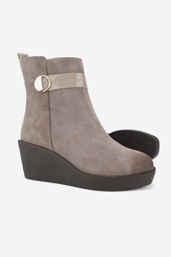 TUNAELLİ Women's Mink Suede Genuine Leather Size 36-41 Padded Mid-Heel Ankle Boots