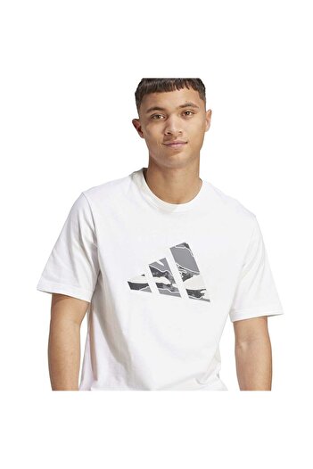 adidas Ανδρικό μπλουζάκι M Camo Logo T Jm6380 ΛΕΥΚΟ