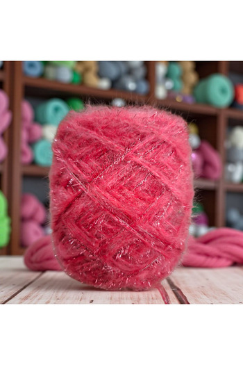 Kırlangıç Moher Mohair & Crystal Glitter Beard Mix Design Hand Knitting Rope 130 Gr