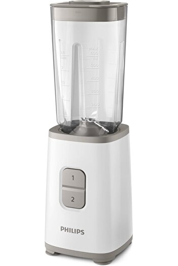 Philips Plastic Jar Mini Blender - 350W, 0.6L, 2 Speed Settings, Includes a Chopper + Tumbler, White