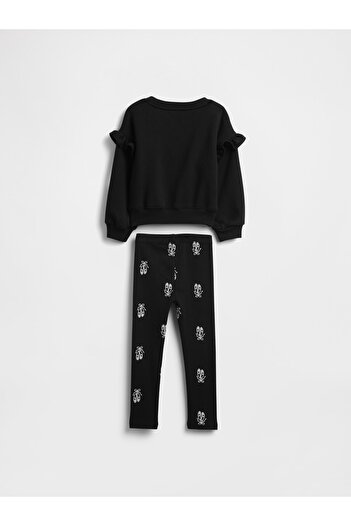 GAP Kız Bebek Siyah Sweatshirt & Legging Tayt Set