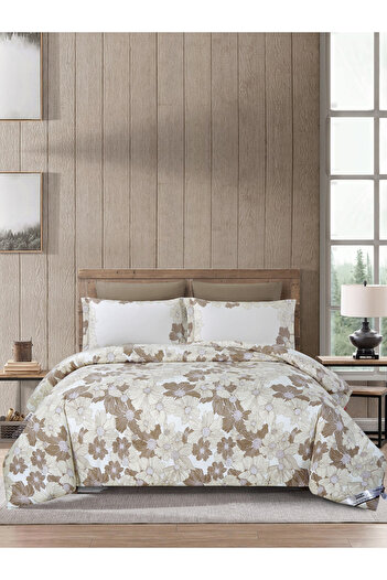 Donetella 4-Piece Comforter Set - Single Size 170x230cm, Printed, All Season, Microfiber, 350 GSM Filling.